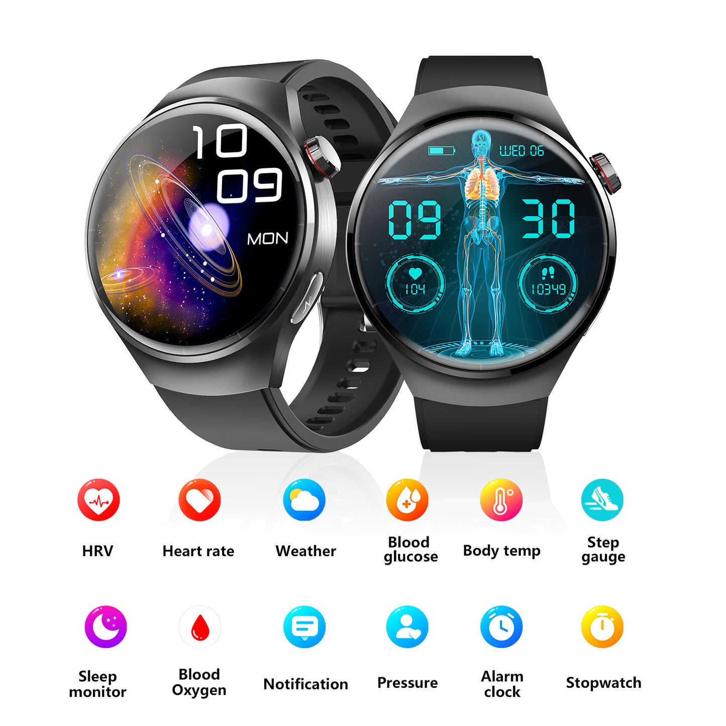 Reloj inteligente de moda para hombres y mujeres.