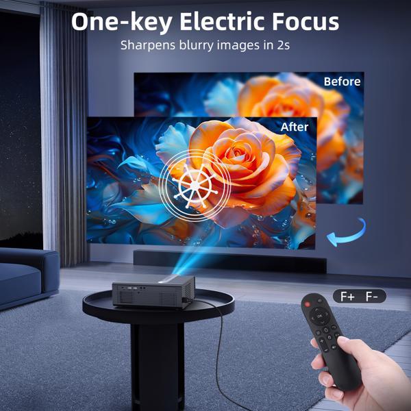 Proyector con funciones WiFi y Bluetooth.