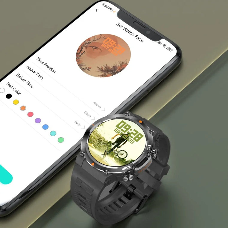 Reloj inteligente MAX18 para hombre, pantalla grande AMOLED