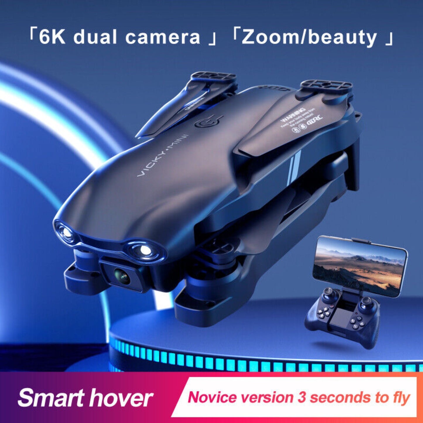Dron RC 4DRC V13 6K HD con cámara dual