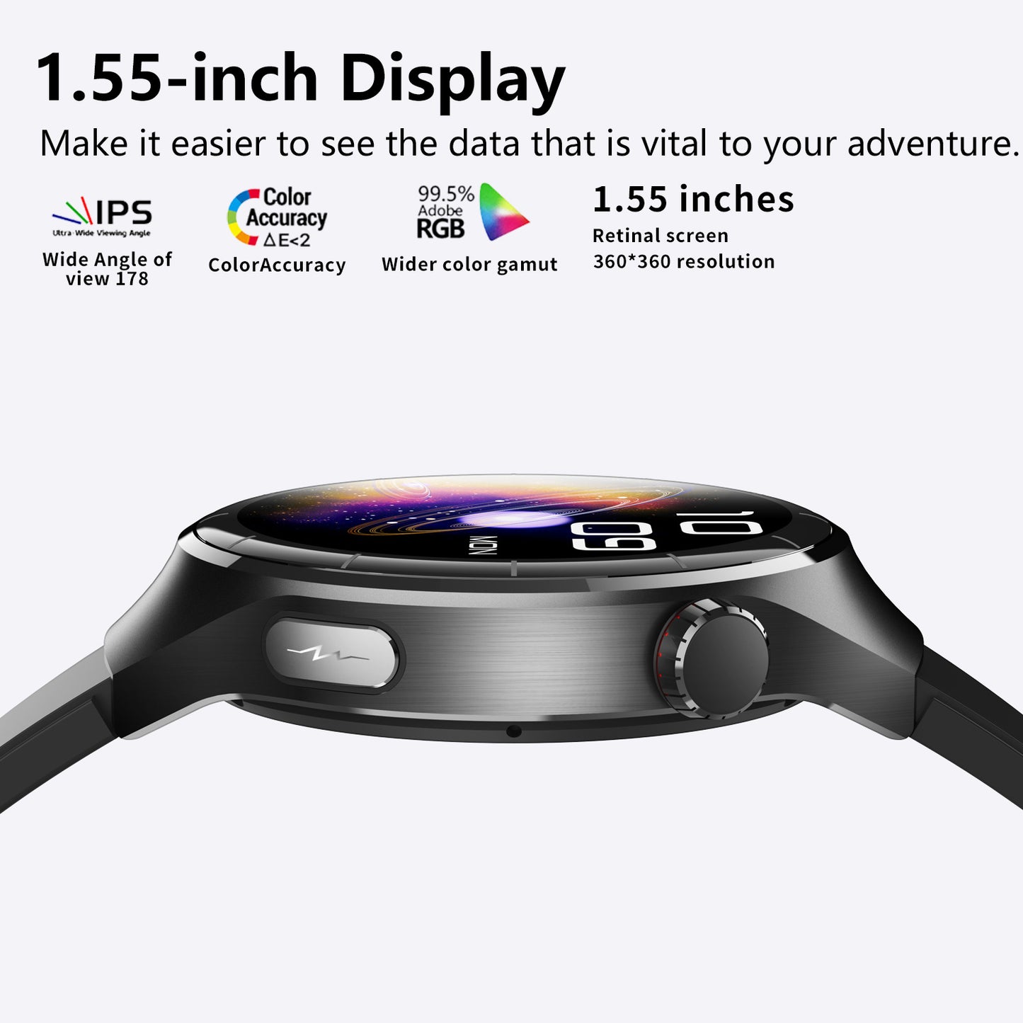 Reloj inteligente de moda para hombres y mujeres.