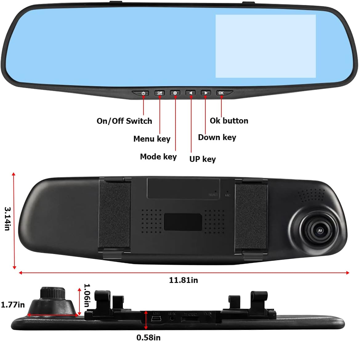 Espejo retrovisor con cámara
