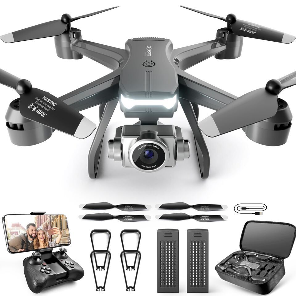 Dron profesional 6K HD con cámara dual.
