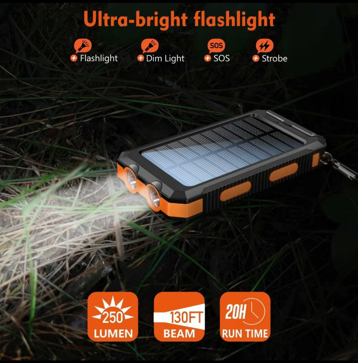 Cargador solar portátil de 8000 mAh