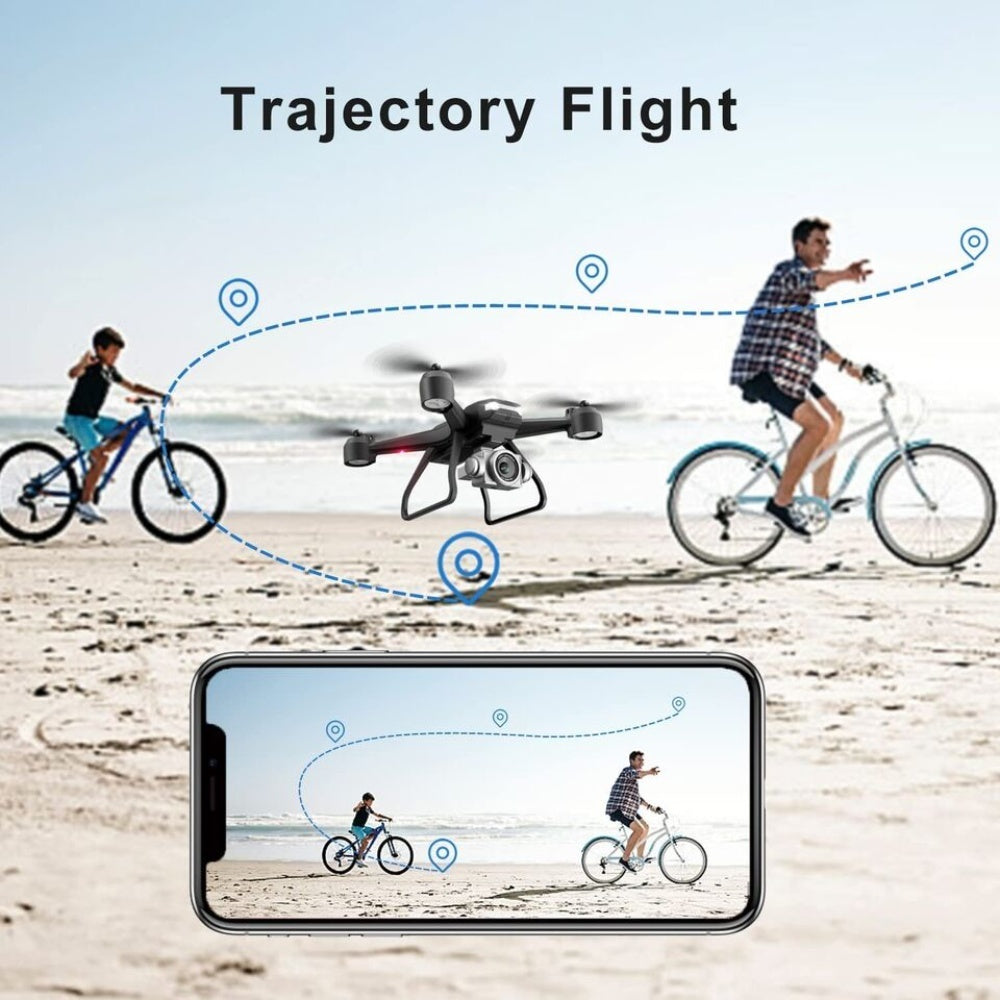 Dron profesional 6K HD con cámara dual.
