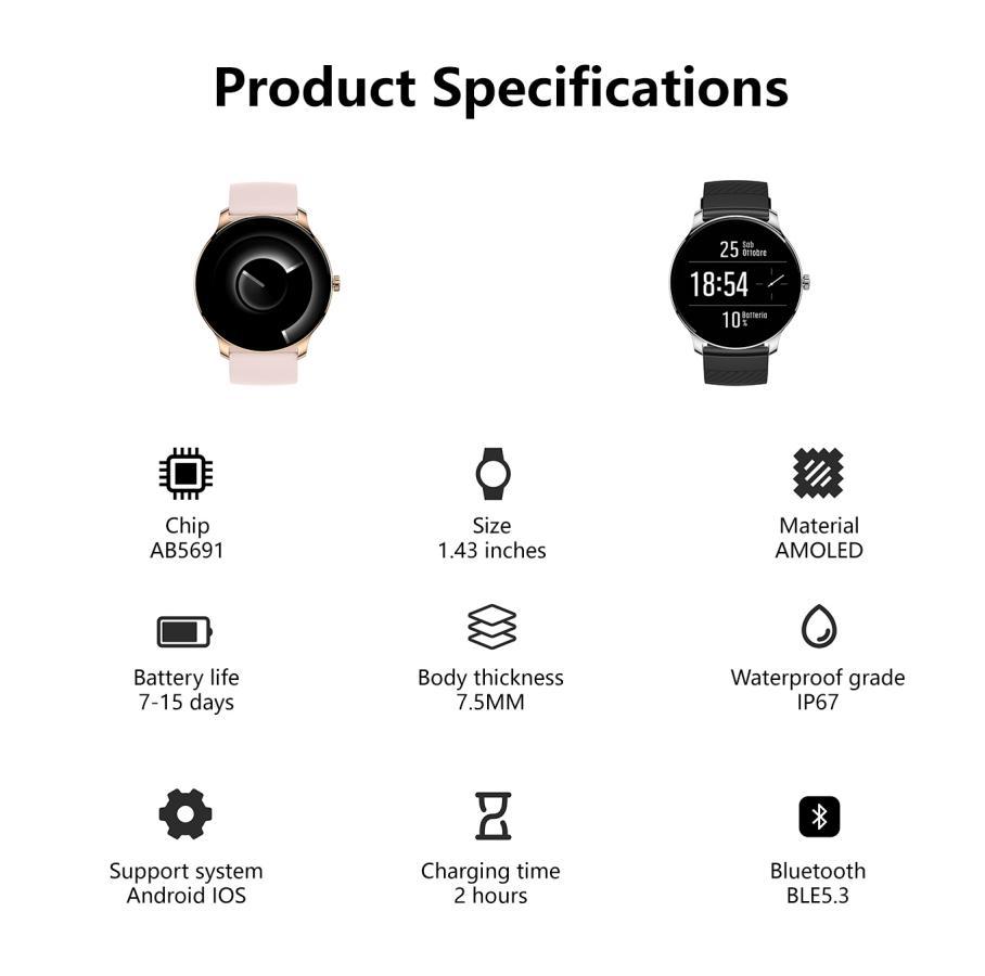 Reloj inteligente ultrafino para hombre y mujer