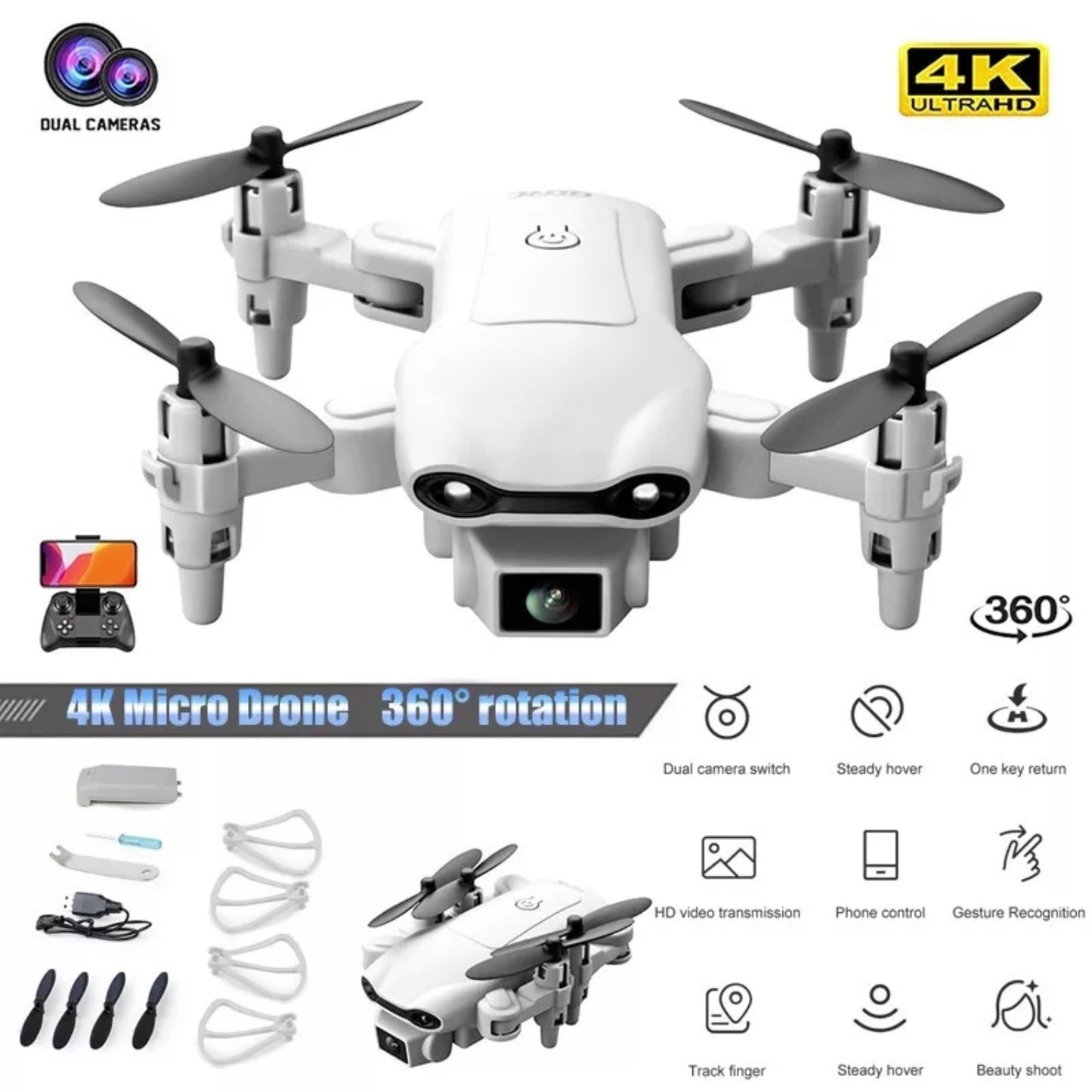 Mini dron 4DRC V9 cámara FPV HD de 720P