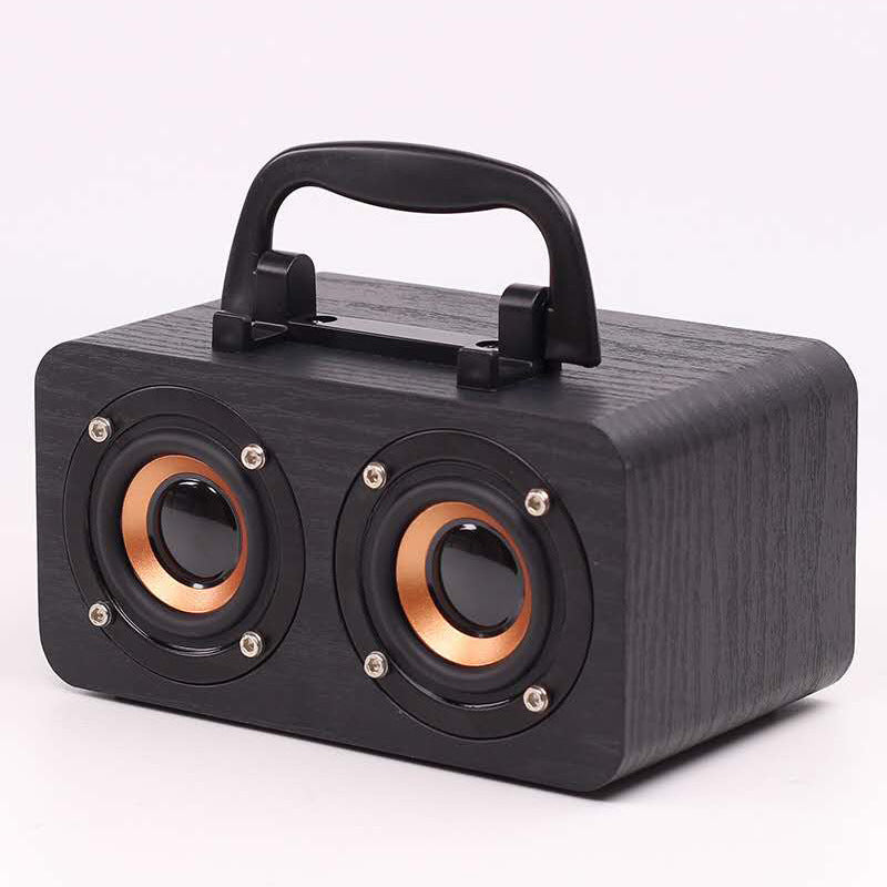 Altavoz Bluetooth inalámbrico portátil de madera para exteriores