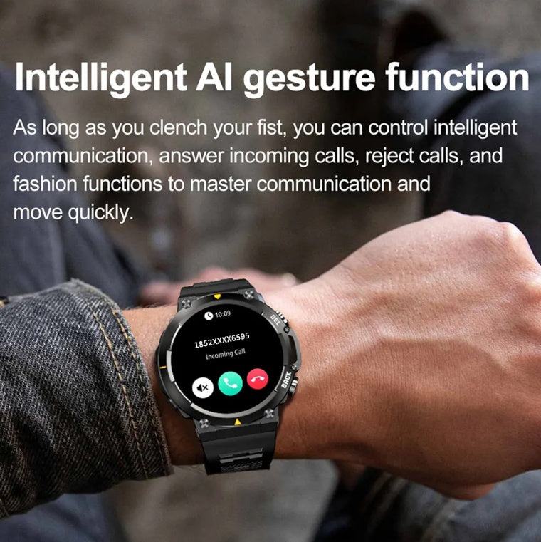 Reloj inteligente MAX18 para hombre, pantalla grande AMOLED