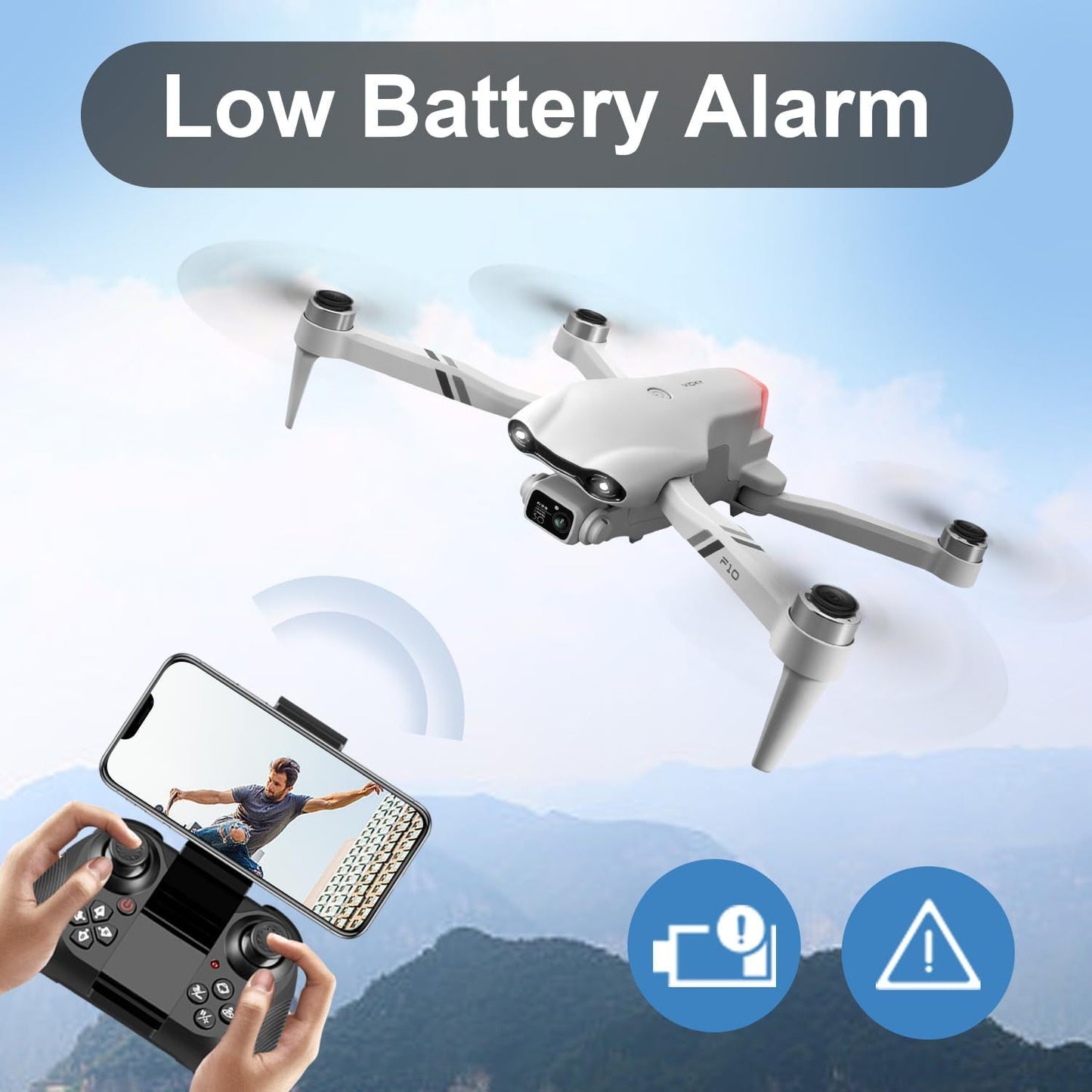 Dron plegable 4DRC F10 video 1080P HD FPV.