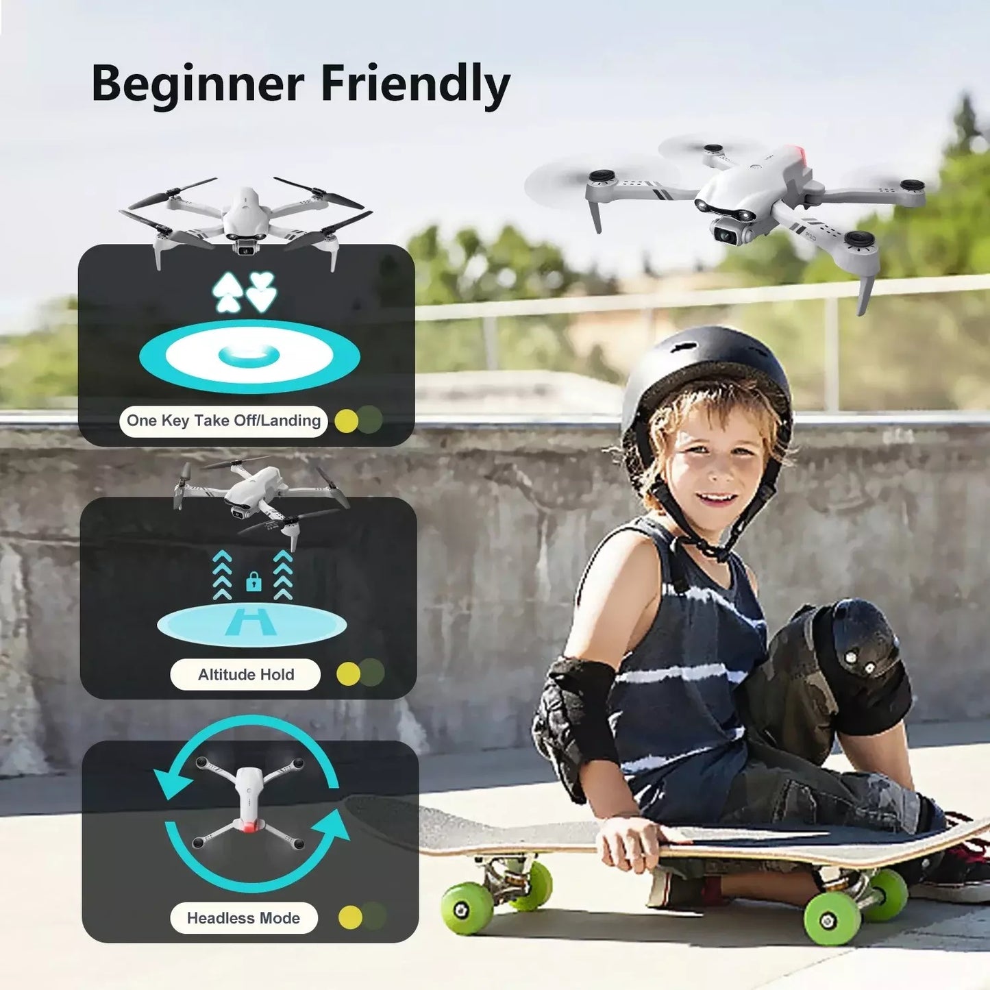 Dron plegable 4DRC F10 video 1080P HD FPV.
